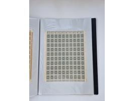 1922/23, Bestand von rund 390 Bogen, dabei OPD-Drucke und bessere wie 330B mehrfach und 334B, teils fehlerhaft bzw. gefaltet/