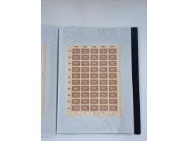 1922/23, Bestand von rund 390 Bogen, dabei OPD-Drucke und bessere wie 330B mehrfach und 334B, teils fehlerhaft bzw. gefaltet/