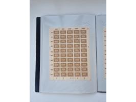 1922/23, Bestand von rund 390 Bogen, dabei OPD-Drucke und bessere wie 330B mehrfach und 334B, teils fehlerhaft bzw. gefaltet/