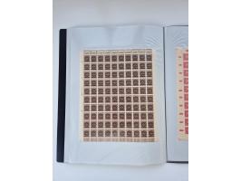 1922/23, Bestand von rund 390 Bogen, dabei OPD-Drucke und bessere wie 330B mehrfach und 334B, teils fehlerhaft bzw. gefaltet/