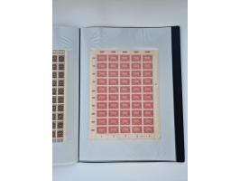 1922/23, Bestand von rund 390 Bogen, dabei OPD-Drucke und bessere wie 330B mehrfach und 334B, teils fehlerhaft bzw. gefaltet/