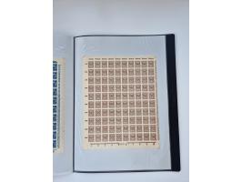 1922/23, Bestand von rund 390 Bogen, dabei OPD-Drucke und bessere wie 330B mehrfach und 334B, teils fehlerhaft bzw. gefaltet/