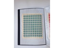 1922/23, Bestand von rund 390 Bogen, dabei OPD-Drucke und bessere wie 330B mehrfach und 334B, teils fehlerhaft bzw. gefaltet/