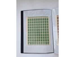 1922/23, Bestand von rund 390 Bogen, dabei OPD-Drucke und bessere wie 330B mehrfach und 334B, teils fehlerhaft bzw. gefaltet/