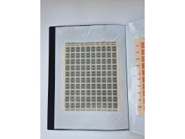 1922/23, Bestand von rund 390 Bogen, dabei OPD-Drucke und bessere wie 330B mehrfach und 334B, teils fehlerhaft bzw. gefaltet/