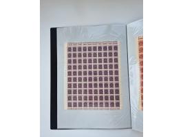 1922/23, Bestand von rund 390 Bogen, dabei OPD-Drucke und bessere wie 330B mehrfach und 334B, teils fehlerhaft bzw. gefaltet/