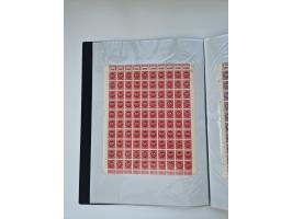 1922/23, Bestand von rund 390 Bogen, dabei OPD-Drucke und bessere wie 330B mehrfach und 334B, teils fehlerhaft bzw. gefaltet/