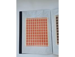 1922/23, Bestand von rund 390 Bogen, dabei OPD-Drucke und bessere wie 330B mehrfach und 334B, teils fehlerhaft bzw. gefaltet/