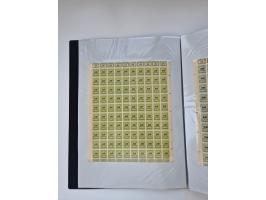 1922/23, Bestand von rund 390 Bogen, dabei OPD-Drucke und bessere wie 330B mehrfach und 334B, teils fehlerhaft bzw. gefaltet/