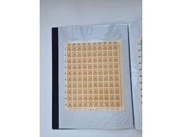 1922/23, Bestand von rund 390 Bogen, dabei OPD-Drucke und bessere wie 330B mehrfach und 334B, teils fehlerhaft bzw. gefaltet/