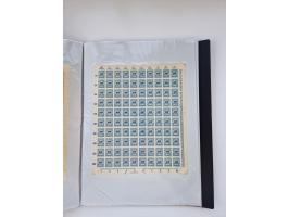 1922/23, Bestand von rund 390 Bogen, dabei OPD-Drucke und bessere wie 330B mehrfach und 334B, teils fehlerhaft bzw. gefaltet/