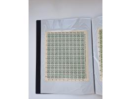 1922/23, Bestand von rund 390 Bogen, dabei OPD-Drucke und bessere wie 330B mehrfach und 334B, teils fehlerhaft bzw. gefaltet/