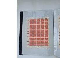 1922/23, Bestand von rund 390 Bogen, dabei OPD-Drucke und bessere wie 330B mehrfach und 334B, teils fehlerhaft bzw. gefaltet/