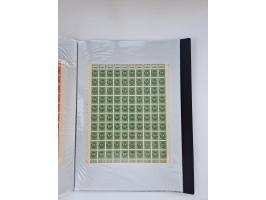 1922/23, Bestand von rund 390 Bogen, dabei OPD-Drucke und bessere wie 330B mehrfach und 334B, teils fehlerhaft bzw. gefaltet/