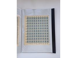 1922/23, Bestand von rund 390 Bogen, dabei OPD-Drucke und bessere wie 330B mehrfach und 334B, teils fehlerhaft bzw. gefaltet/