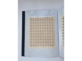 1922/23, Bestand von rund 390 Bogen, dabei OPD-Drucke und bessere wie 330B mehrfach und 334B, teils fehlerhaft bzw. gefaltet/