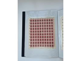 1922/23, Bestand von rund 390 Bogen, dabei OPD-Drucke und bessere wie 330B mehrfach und 334B, teils fehlerhaft bzw. gefaltet/