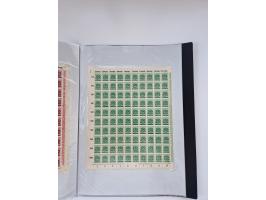 1922/23, Bestand von rund 390 Bogen, dabei OPD-Drucke und bessere wie 330B mehrfach und 334B, teils fehlerhaft bzw. gefaltet/