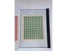 1922/23, Bestand von rund 390 Bogen, dabei OPD-Drucke und bessere wie 330B mehrfach und 334B, teils fehlerhaft bzw. gefaltet/