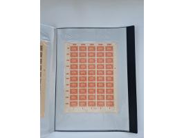 1922/23, Bestand von rund 390 Bogen, dabei OPD-Drucke und bessere wie 330B mehrfach und 334B, teils fehlerhaft bzw. gefaltet/