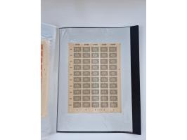 1922/23, Bestand von rund 390 Bogen, dabei OPD-Drucke und bessere wie 330B mehrfach und 334B, teils fehlerhaft bzw. gefaltet/