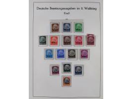 1939/45, ungebrauchter/postfrischer und gestempelter Bestand mit Lagerbuch, Teilsammlungen und Steckkarten. Dabei Sudetenland