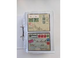 1850/1920, kleine Sammlung mit zusätzlich einigen hundert Briefen, Karten und Paketkarten der Pfennig-Zeit