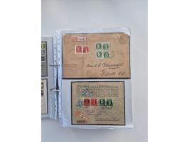 1850/1920, kleine Sammlung mit zusätzlich einigen hundert Briefen, Karten und Paketkarten der Pfennig-Zeit