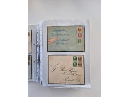 1850/1920, kleine Sammlung mit zusätzlich einigen hundert Briefen, Karten und Paketkarten der Pfennig-Zeit