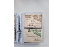 1850/1920, kleine Sammlung mit zusätzlich einigen hundert Briefen, Karten und Paketkarten der Pfennig-Zeit