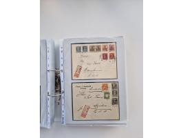 1850/1920, kleine Sammlung mit zusätzlich einigen hundert Briefen, Karten und Paketkarten der Pfennig-Zeit