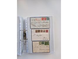 1850/1920, kleine Sammlung mit zusätzlich einigen hundert Briefen, Karten und Paketkarten der Pfennig-Zeit