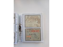 1850/1920, kleine Sammlung mit zusätzlich einigen hundert Briefen, Karten und Paketkarten der Pfennig-Zeit