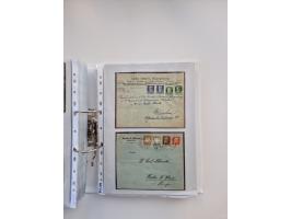 1850/1920, kleine Sammlung mit zusätzlich einigen hundert Briefen, Karten und Paketkarten der Pfennig-Zeit