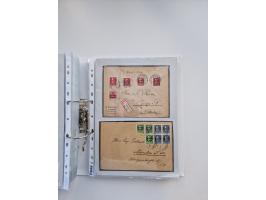 1850/1920, kleine Sammlung mit zusätzlich einigen hundert Briefen, Karten und Paketkarten der Pfennig-Zeit