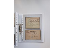 1850/1920, kleine Sammlung mit zusätzlich einigen hundert Briefen, Karten und Paketkarten der Pfennig-Zeit