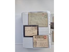 1850/1920, kleine Sammlung mit zusätzlich einigen hundert Briefen, Karten und Paketkarten der Pfennig-Zeit