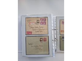 1850/1920, kleine Sammlung mit zusätzlich einigen hundert Briefen, Karten und Paketkarten der Pfennig-Zeit