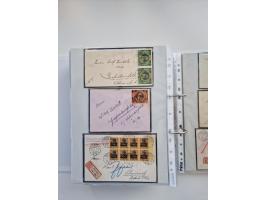 1850/1920, kleine Sammlung mit zusätzlich einigen hundert Briefen, Karten und Paketkarten der Pfennig-Zeit