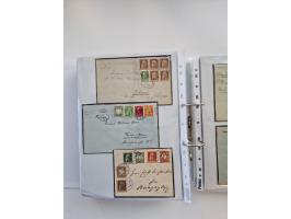 1850/1920, kleine Sammlung mit zusätzlich einigen hundert Briefen, Karten und Paketkarten der Pfennig-Zeit