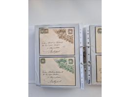 1850/1920, kleine Sammlung mit zusätzlich einigen hundert Briefen, Karten und Paketkarten der Pfennig-Zeit