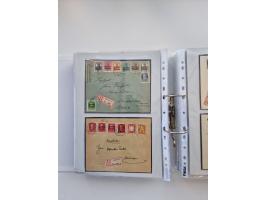 1850/1920, kleine Sammlung mit zusätzlich einigen hundert Briefen, Karten und Paketkarten der Pfennig-Zeit