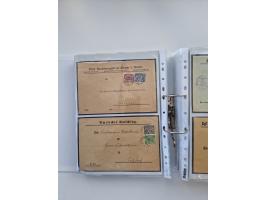 1850/1920, kleine Sammlung mit zusätzlich einigen hundert Briefen, Karten und Paketkarten der Pfennig-Zeit