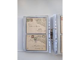 1850/1920, kleine Sammlung mit zusätzlich einigen hundert Briefen, Karten und Paketkarten der Pfennig-Zeit