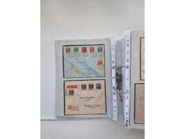 1850/1920, kleine Sammlung mit zusätzlich einigen hundert Briefen, Karten und Paketkarten der Pfennig-Zeit