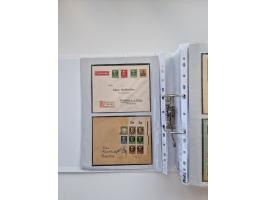 1850/1920, kleine Sammlung mit zusätzlich einigen hundert Briefen, Karten und Paketkarten der Pfennig-Zeit