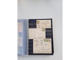 1850/1920, kleine Sammlung mit zusätzlich einigen hundert Briefen, Karten und Paketkarten der Pfennig-Zeit