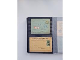 1850/1920, kleine Sammlung mit zusätzlich einigen hundert Briefen, Karten und Paketkarten der Pfennig-Zeit