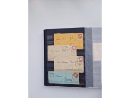 1850/1920, kleine Sammlung mit zusätzlich einigen hundert Briefen, Karten und Paketkarten der Pfennig-Zeit