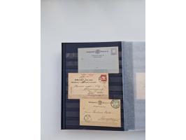 1850/1920, kleine Sammlung mit zusätzlich einigen hundert Briefen, Karten und Paketkarten der Pfennig-Zeit